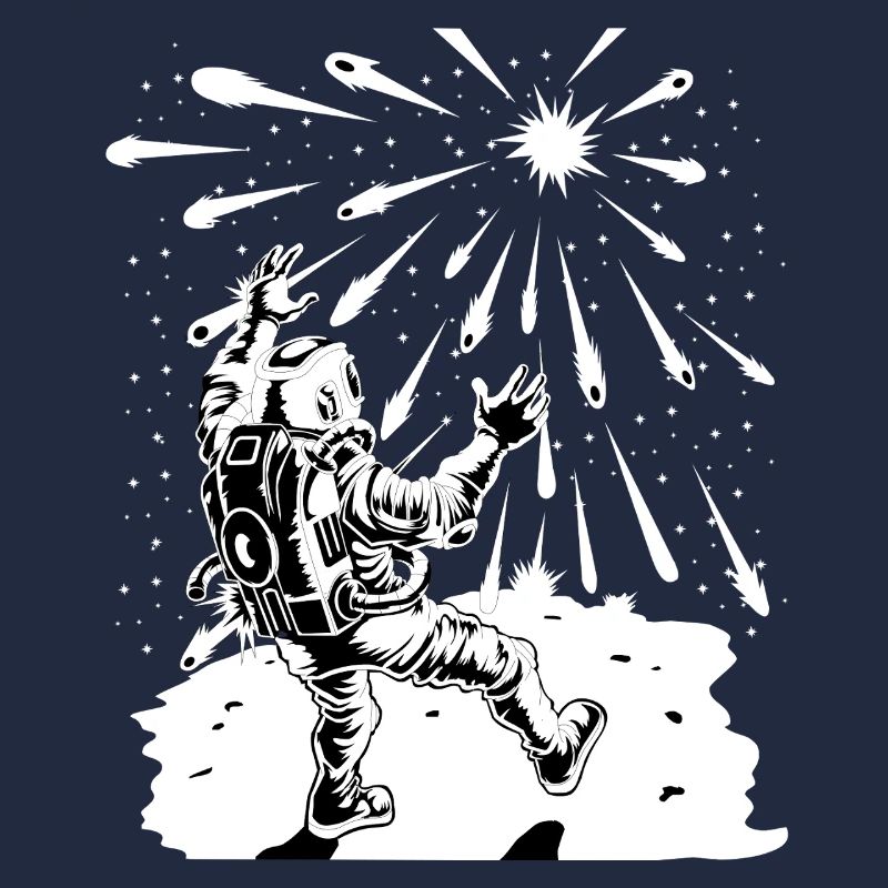Chemise d’astronaute regardant l’apocalypse