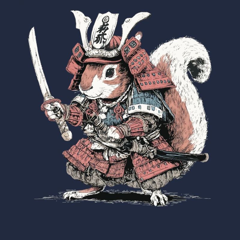 Eichhörnchen-Samurai-Rüstung