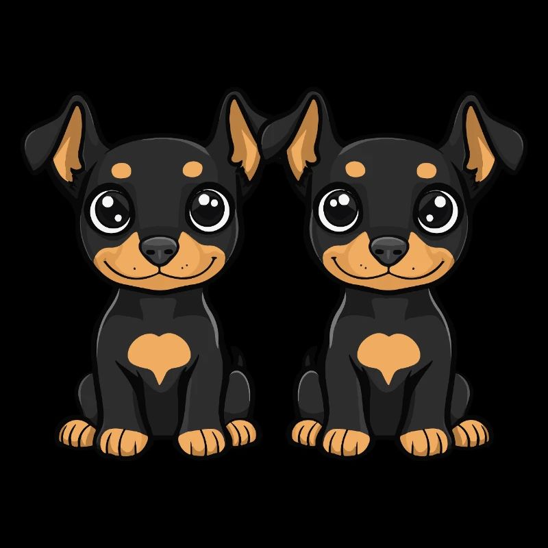 Bande dessinée de chien doberman