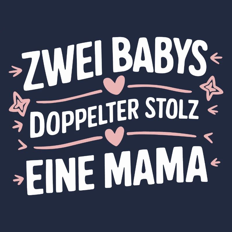 Zwei Babys doppelter stolz eine Mama
