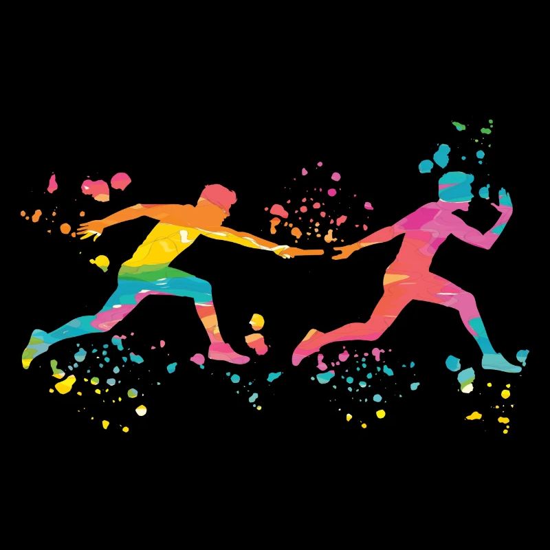 Coureur de relais, Course de relais, Course de relais, Course de relais