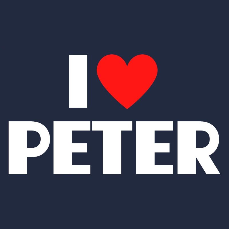 I love Peter Rotes Herz Liebe Fan Geschenk