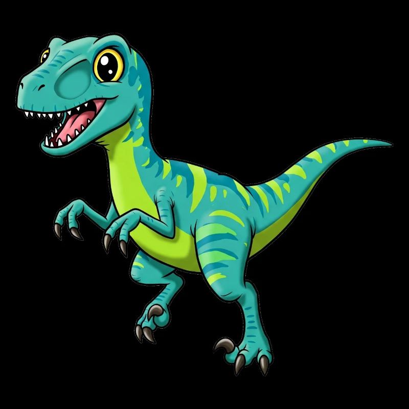 Dino Dessin animé Velociraptor