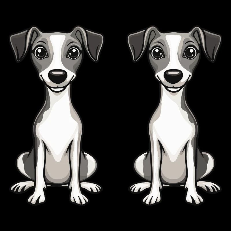 Whippet Hund Comic