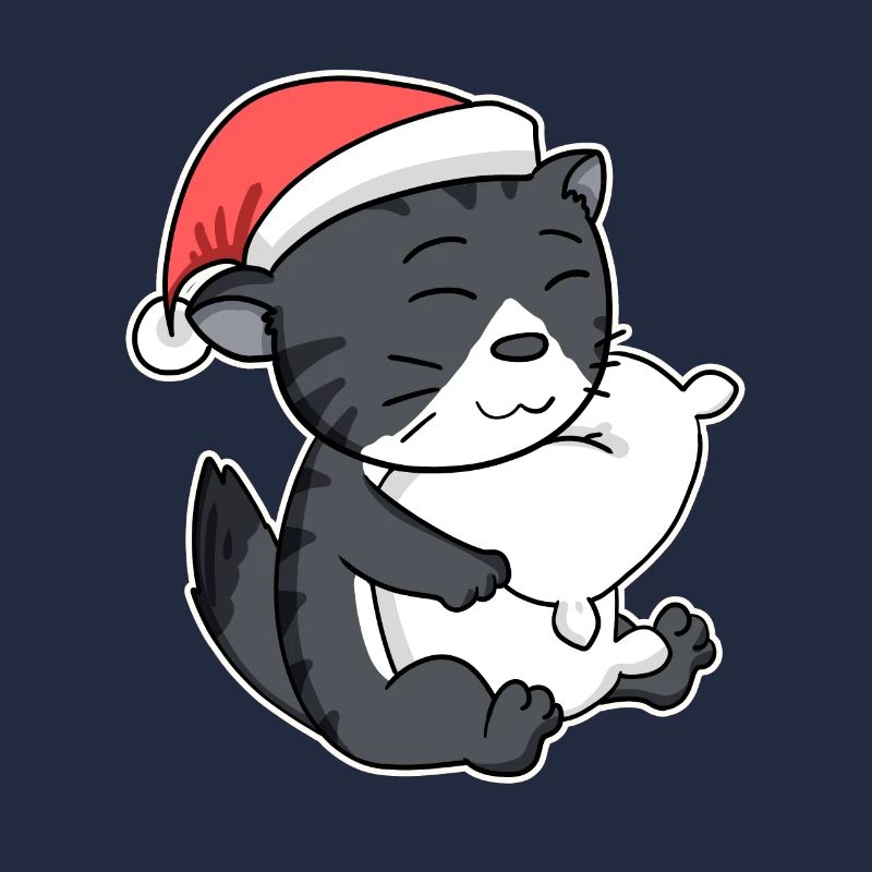 Chat de forêt norvégien Chat Noël endormi