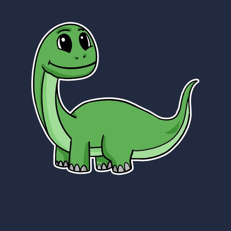 Petit dinosaure vert mignon