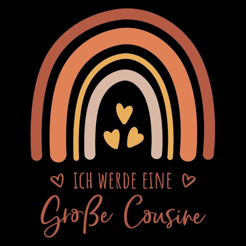 Ich werde eine große Cousine / Boho Regenbogen