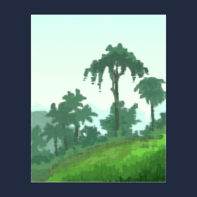Palm trees on canvas
