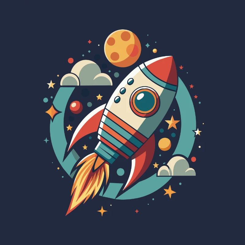 ROCKET IN THE SPACE