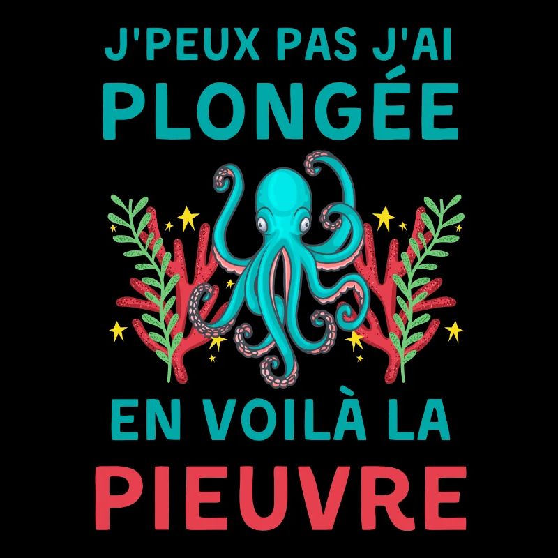 Plongée sous marine pieuvre