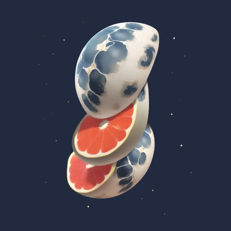 Lune Planète Terre Monde Espace Fruit Science Fiction