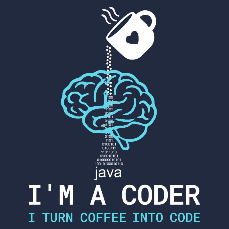 T-shirt Coder : Du café dans le code – Nerdy Programmie