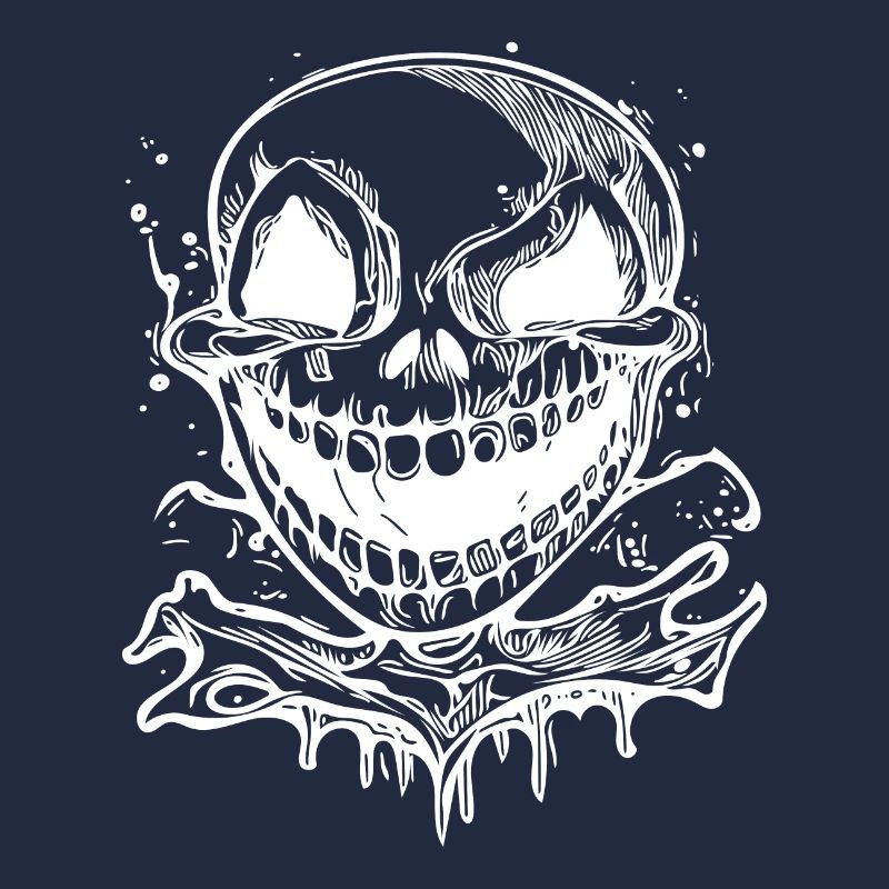 Lachender Halloween Tattoo Schädel