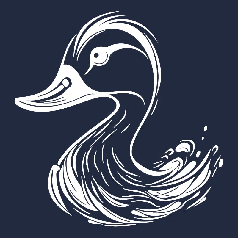 Cute Tattoo Style Duck