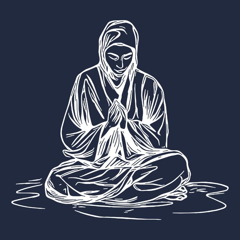 Young monk in deep meditation