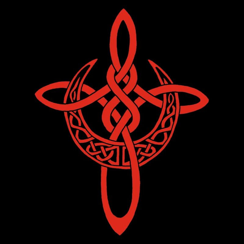 Croix lunaire rouge