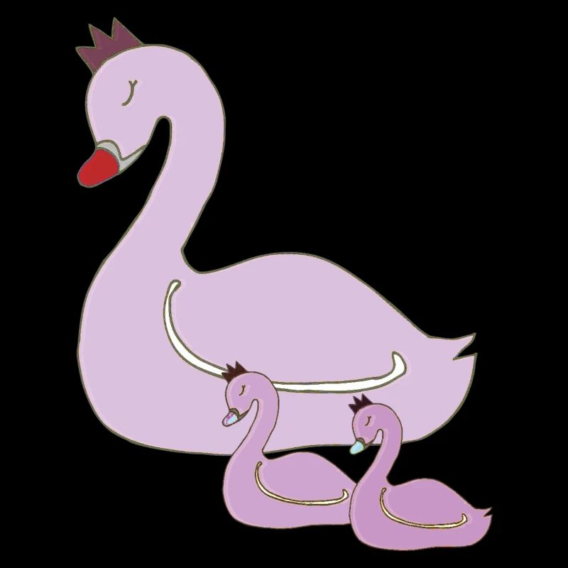schwan mutter und kinder