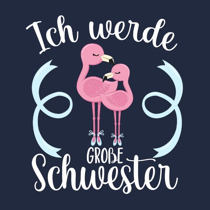 Ich werde große Schwester Süße Flamingo Mädchen