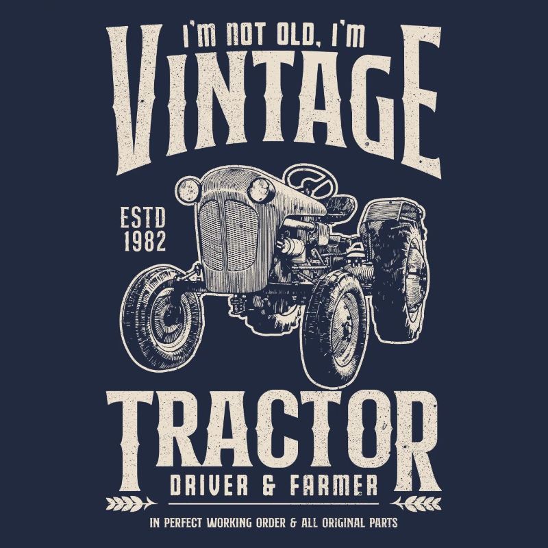 Oldtimer Traktor Bauer Geburtstag Jahrgang 1982