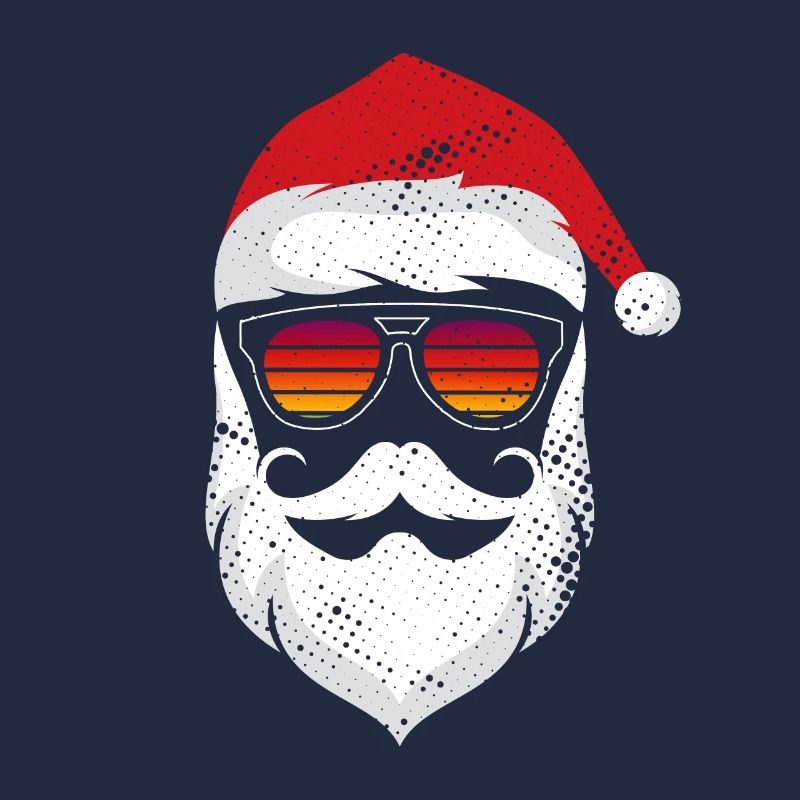 Weihnachtsmann Gesicht Mit Brille