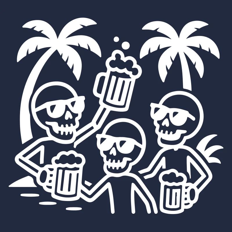Beach Party Booze Skeleton