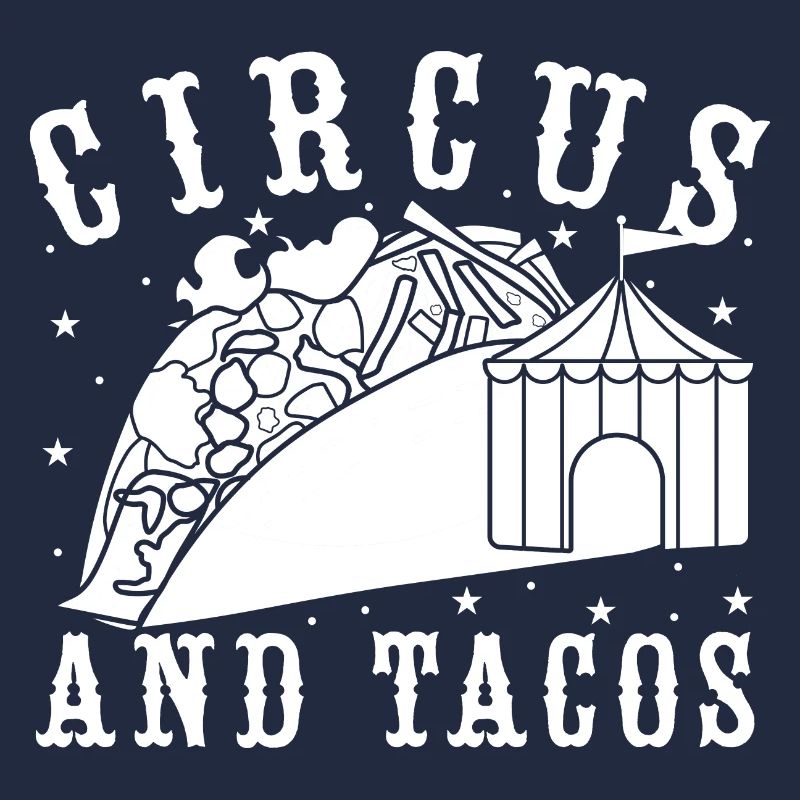 Artiste de cirque graphique et de cirque Tacos