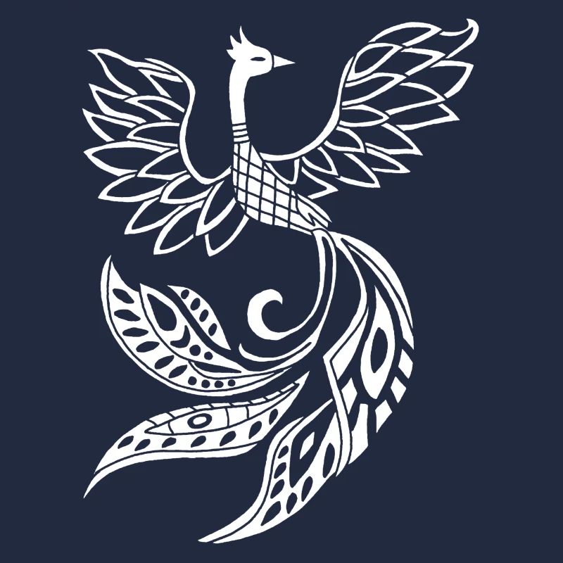 Oiseau phénix blanc