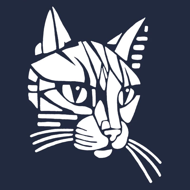 Chat tribal blanc