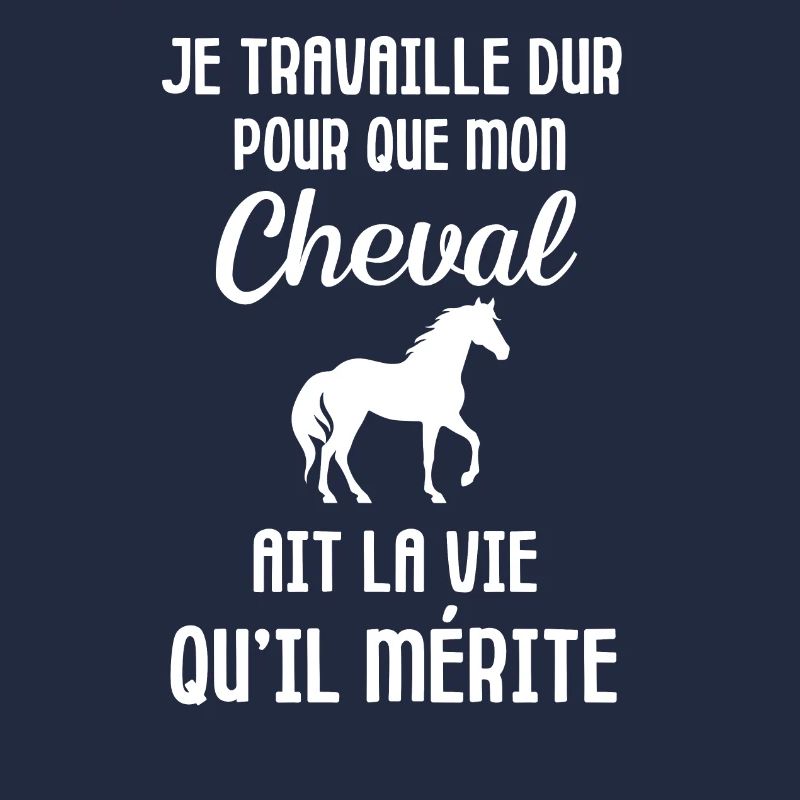 Je travaille dur pour mon cheval