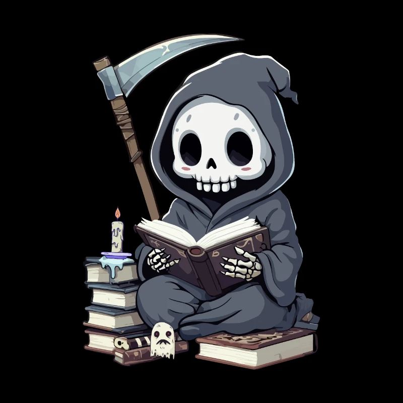 Grim Reaper Bookworm with Scythe
