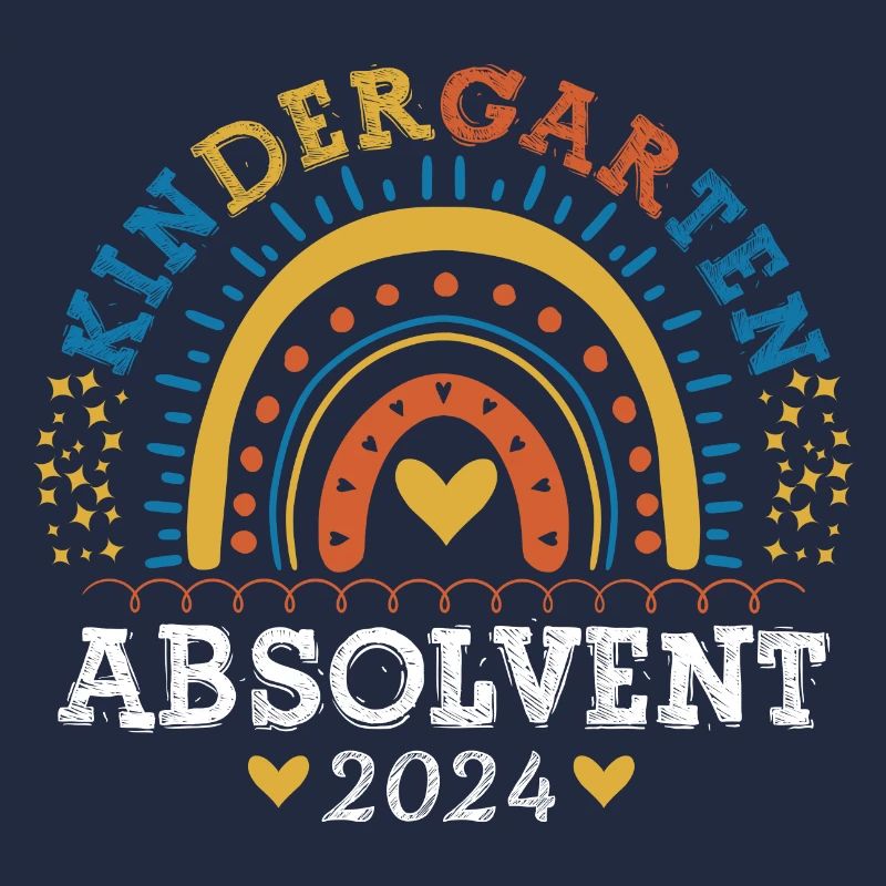 Kindergarten Absolvent 2024 Regenbogen Einschulung