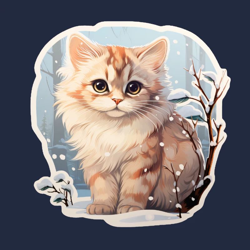 Chaton dans la neige