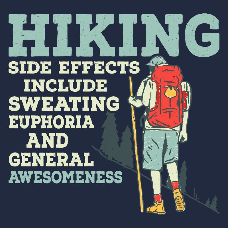 Hiking Side Effects Include Sweating Mountain Hike