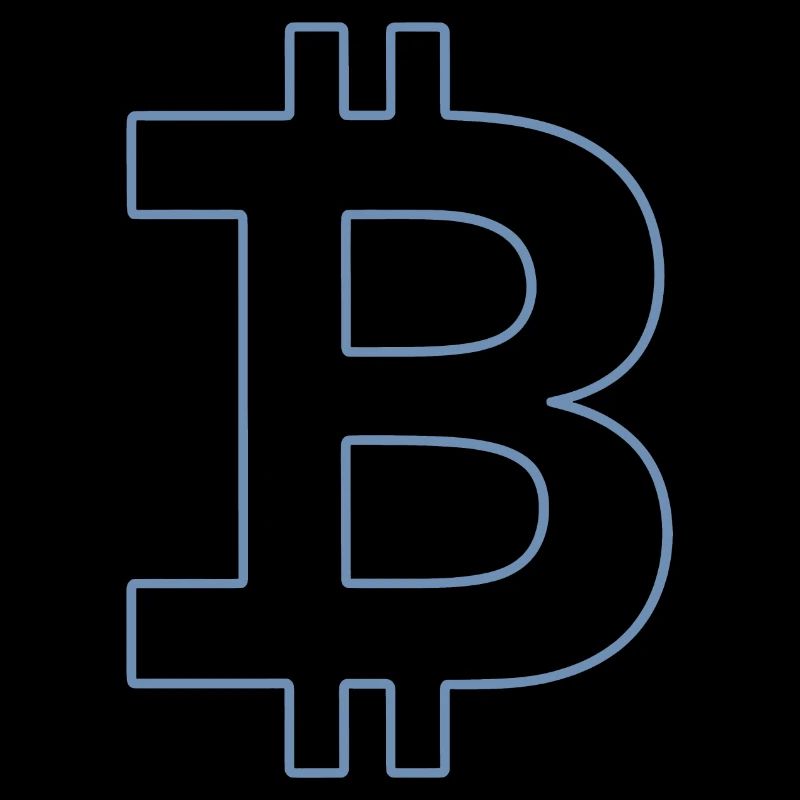 Bitcoin Logo Silhouette Digital Currency