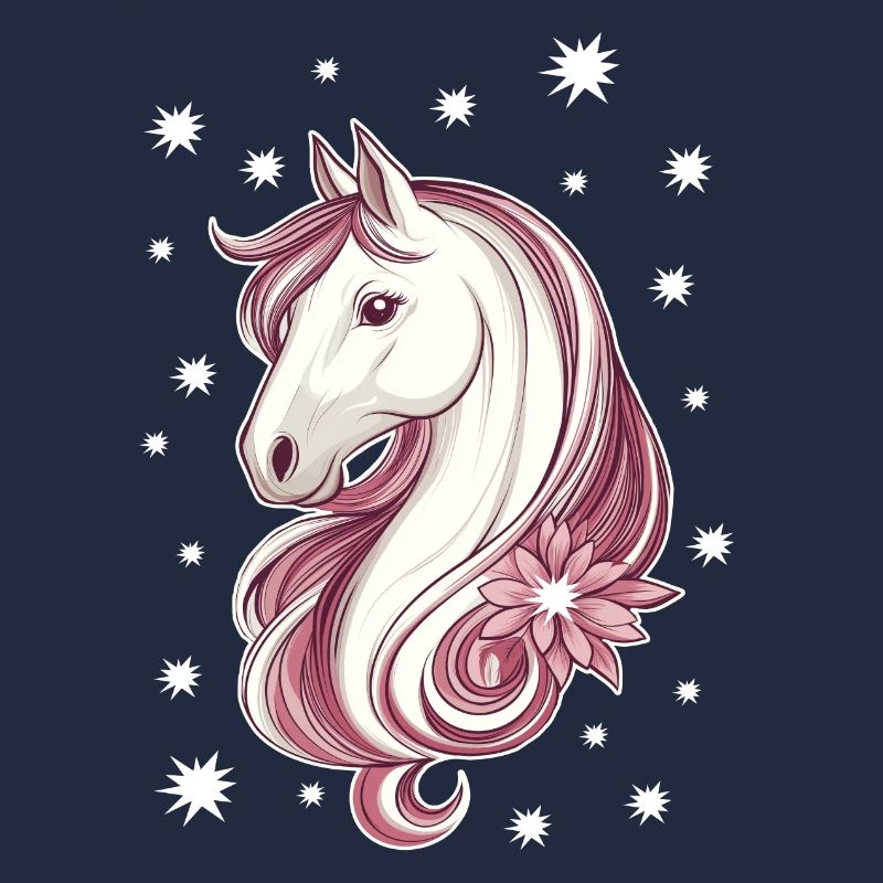 Cheval avec des étoiles