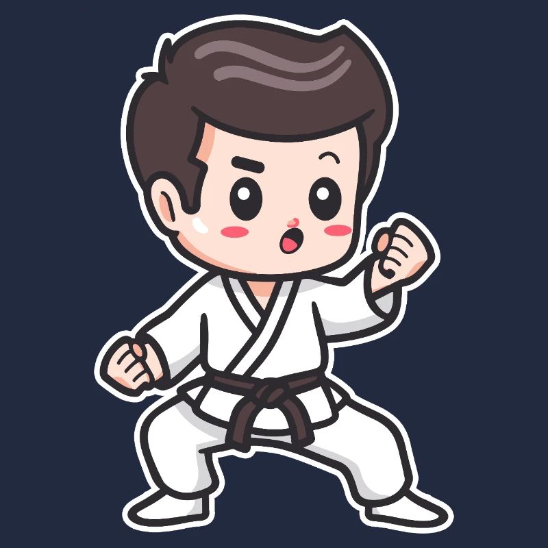 Karate Junge Zeichnung