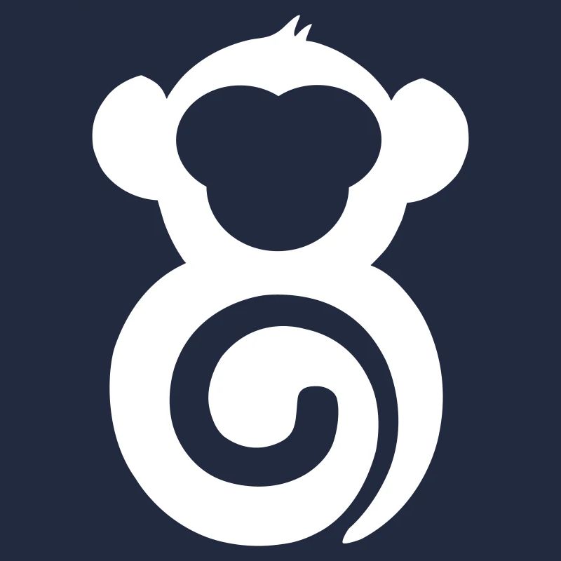 Monkey Spiral Logo Print