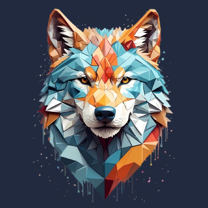 Geometric Wolf Head