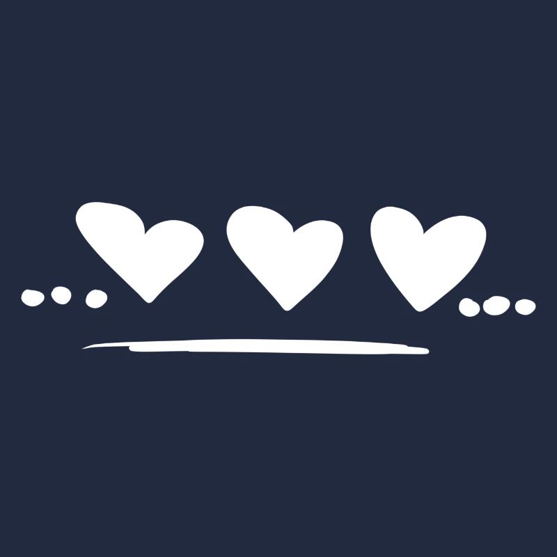 Point de symbole d’amour de cœur à trois cœurs