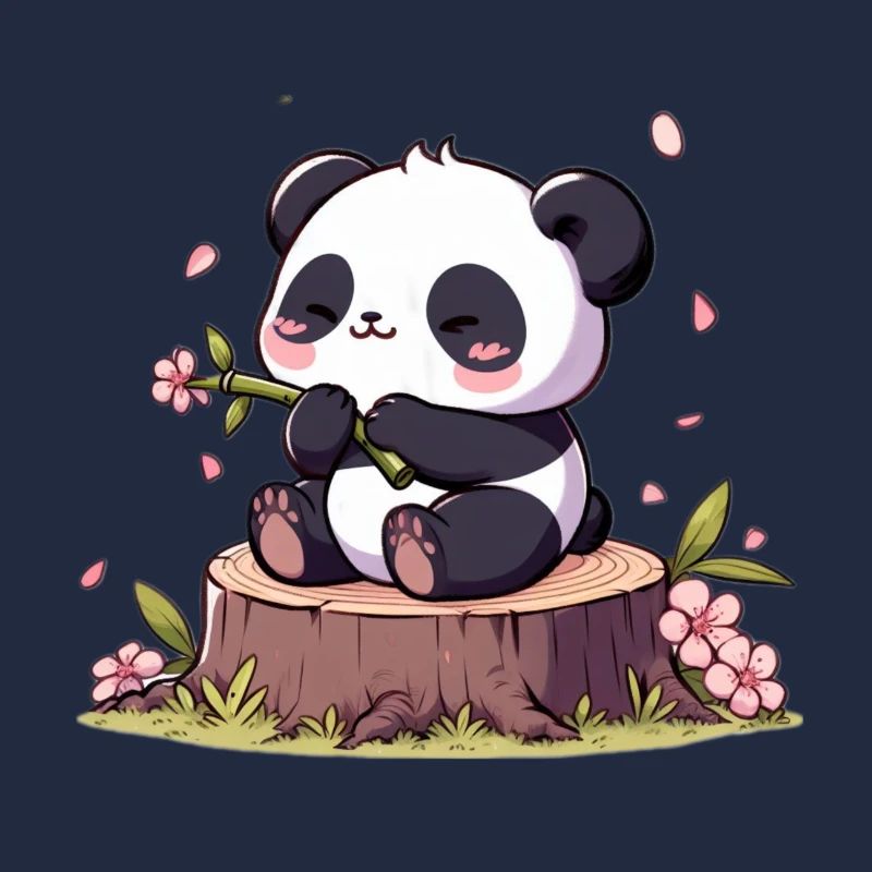 Panda auf Baumstumpf