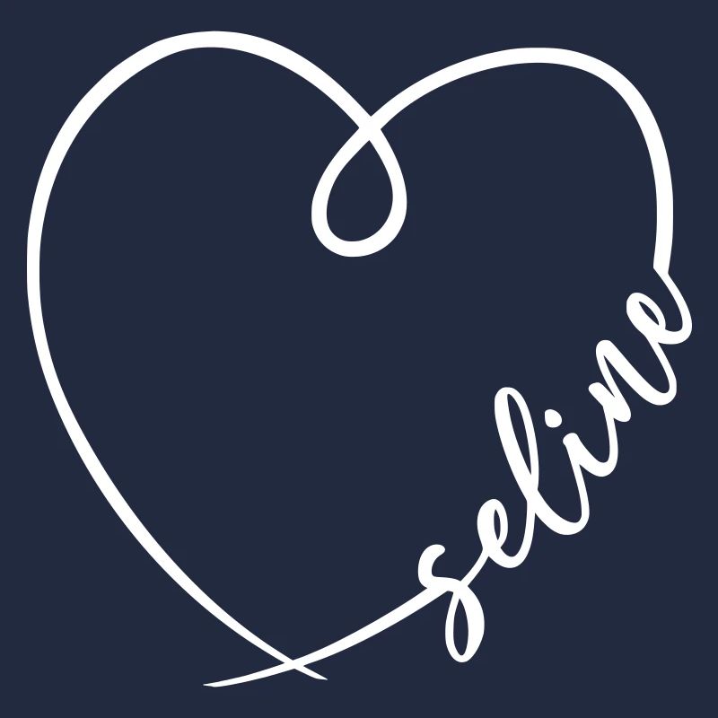 Seline Name Calligraphy Heart