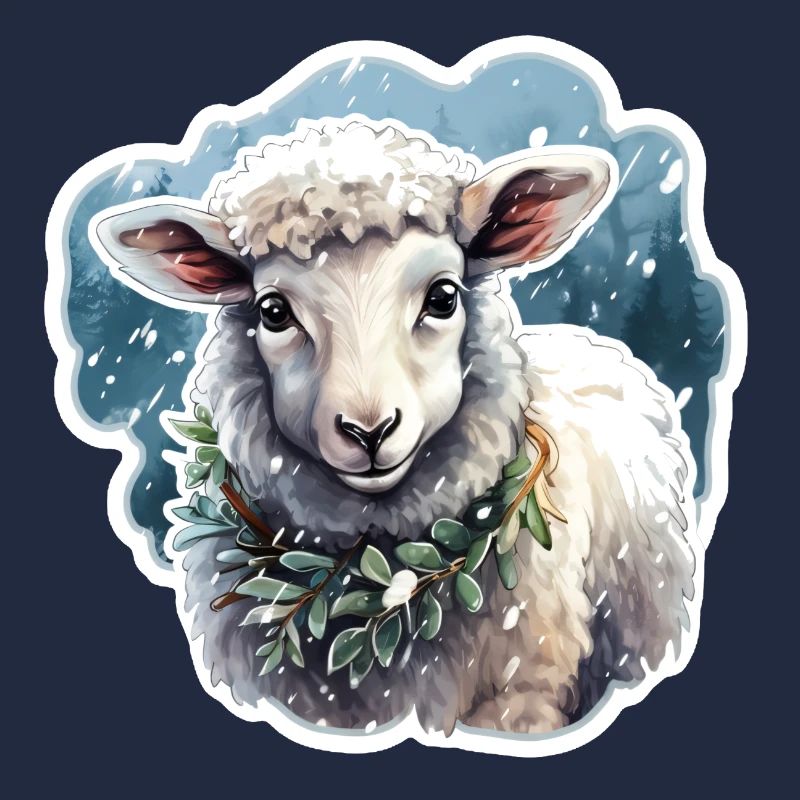 Lämmchen im Schnee