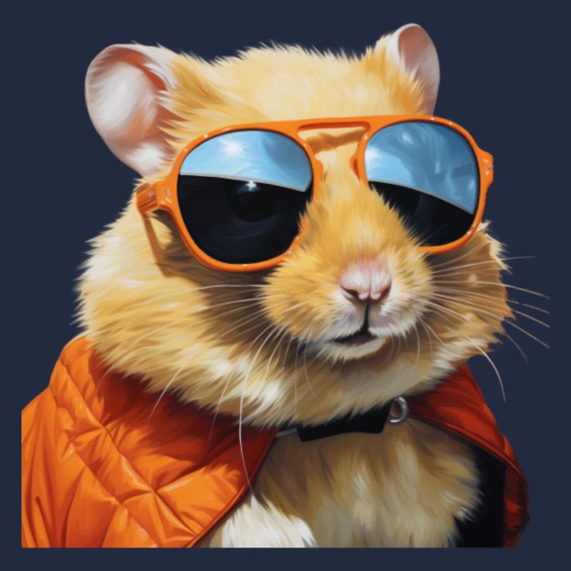 Hamster with glasses, flirting, funny hamster