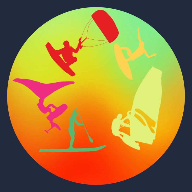 Rond multicolore wind wing kite sup surf