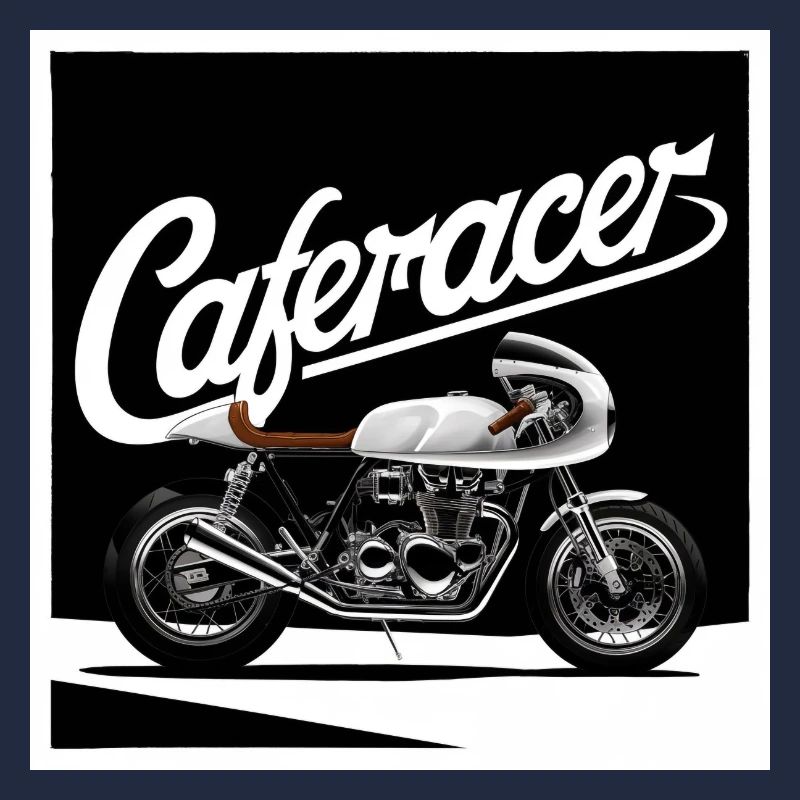 Caferacer schwarz-weiss
