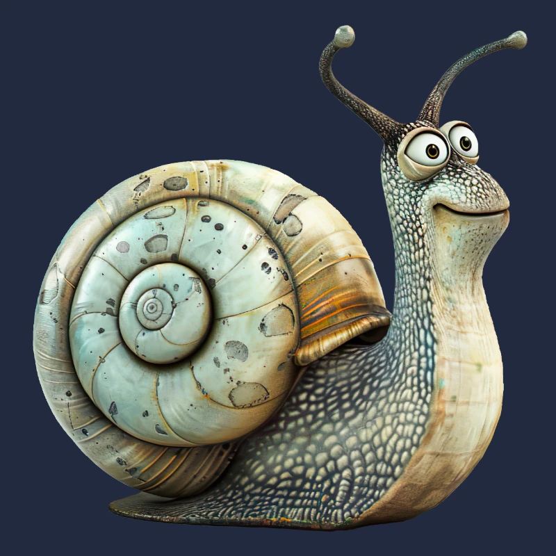 Escargot de vigne drôle