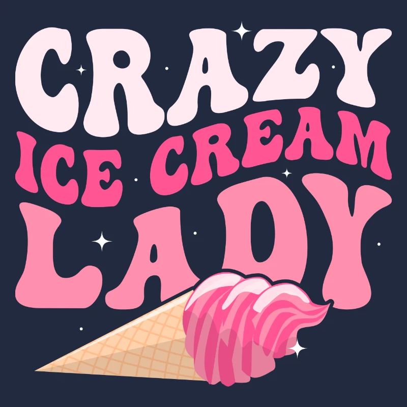 Crazy Ice Cream Lady Cône de boule d’été