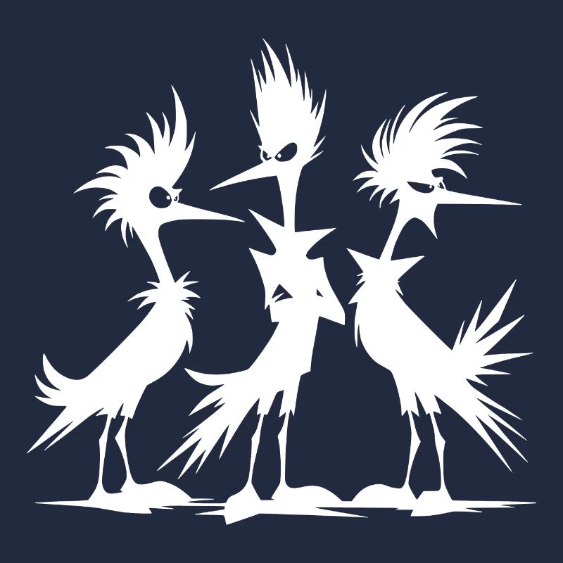 Crazy funny bird group