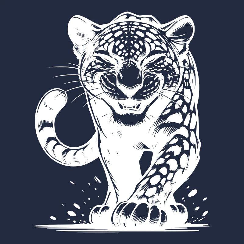 Listiger Leopard jagend mit Flecken