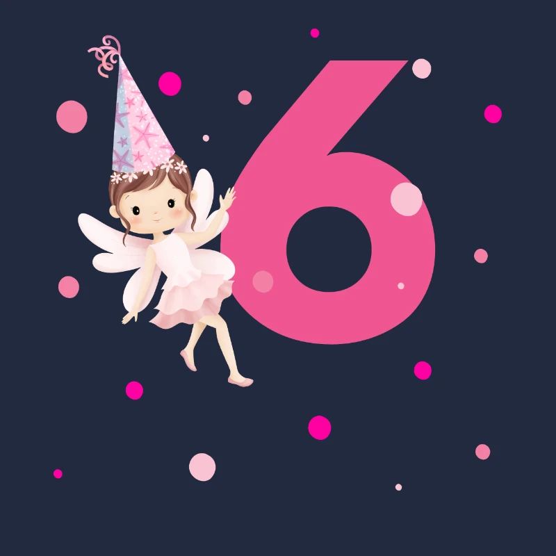 6e anniversaire fée rose
